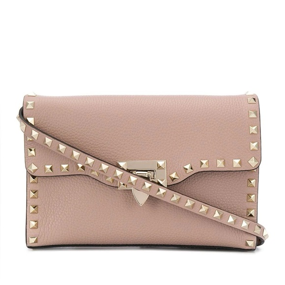 Valentino Garavani SMALL ROCKSTUD GRAINY CALFSKIN CROSSBODY BAG NWT $ 1,850.00 - Picture 1 of 16